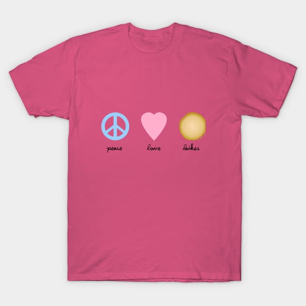 Peace, Love, Latkes T-Shirt by jrotem